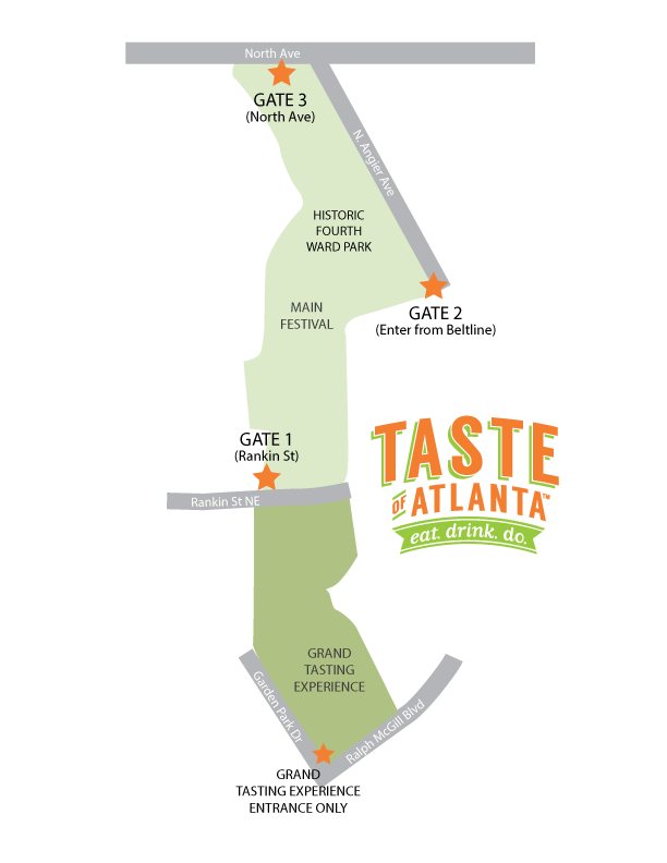 Taste of Atlanta Site Map